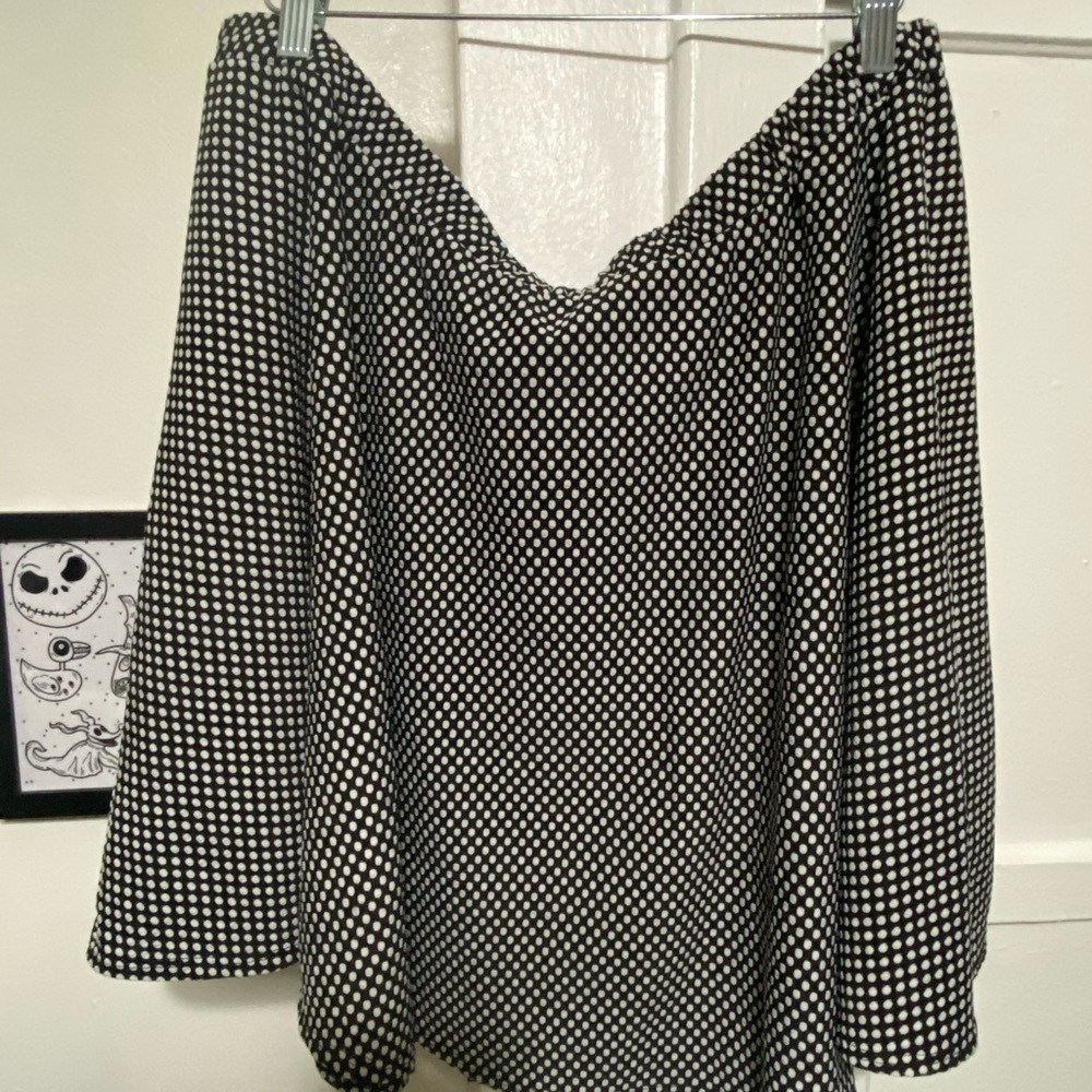polka dot skirt.